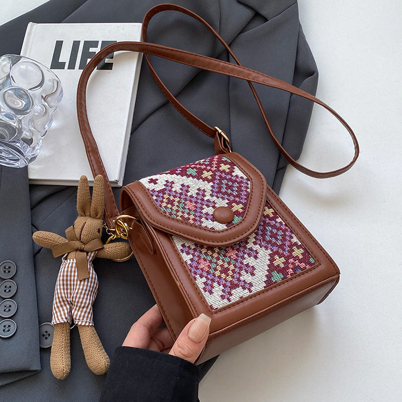 Damen Handtasche mit ethnischem Muster und hochwertigem Leder Nord Taschen