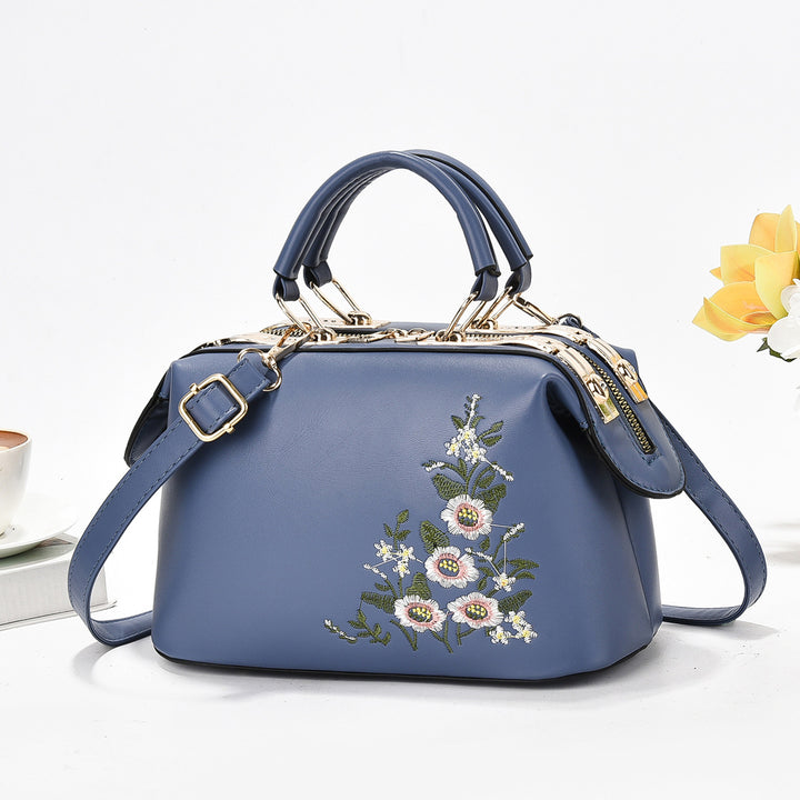 Damen elegante Handtasche mit floraler Stickerei Nord Taschen