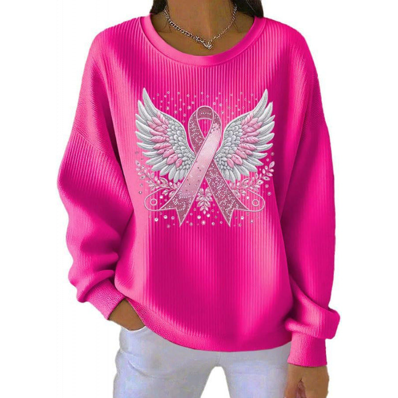 Damen Komfortabler Sweatshirt mit markantem Schriftzug Nord Taschen