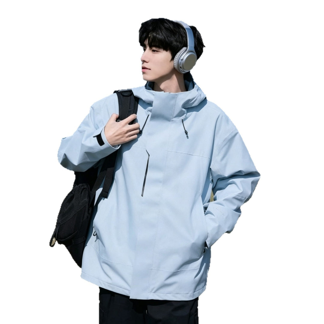 Herren wasserdichte Outdoorjacke mit abnehmbarer Fleece-Innenjacke Nord Taschen