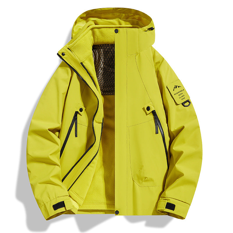 Damen Wasserabweisende Softshell-Funktionsjacke mit verstellbarer Kapuze, winddichter Membran und schrägen Reißverschlusstaschen Nord Taschen