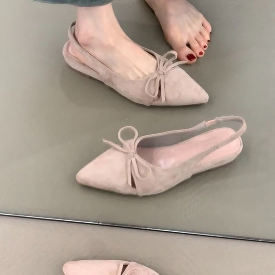 Damen Sling-Ballerinas mit dekorativem Schleifendetail und komfortablem Fußbett