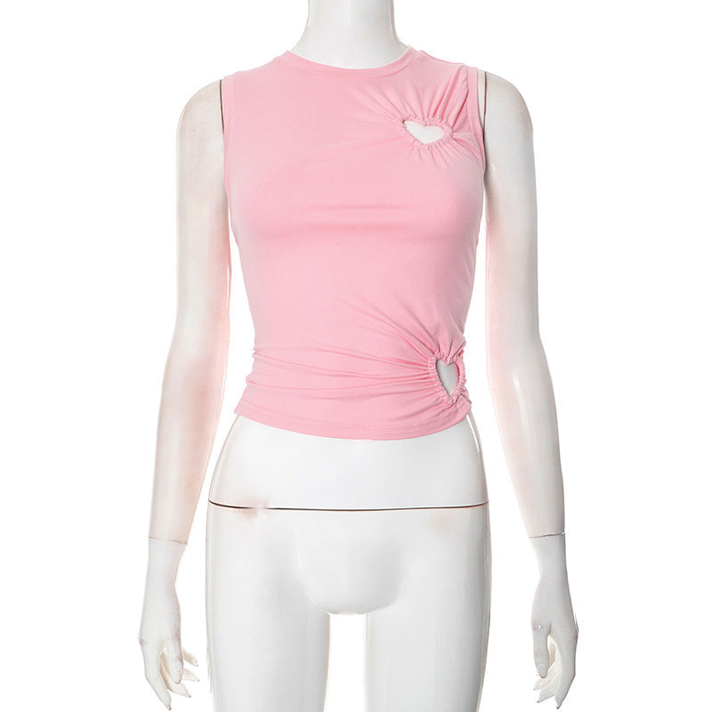 Damen modisches Trägershirt mit herzförmigem Cut-out und figurformendem Schnitt Nord Taschen