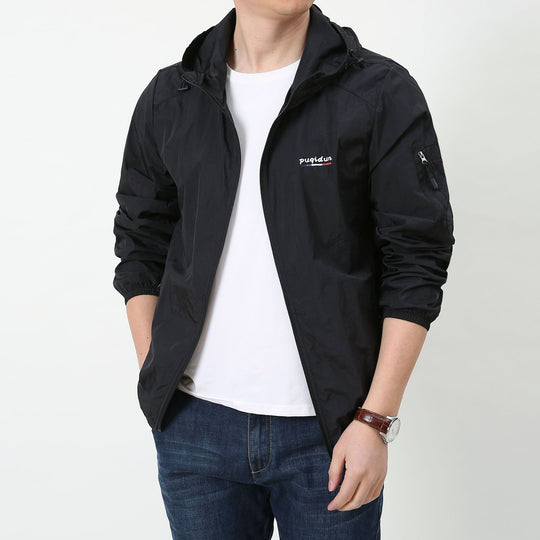 Herren Leichte Windbreaker-Jacke mit verstellbarer Kapuze Nord Taschen 1787797828