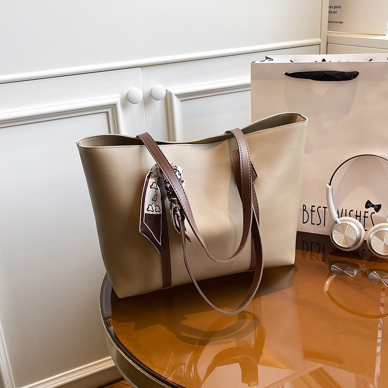 Damen elegante Shopper-Tasche mit modischem Halstuch Nord Taschen