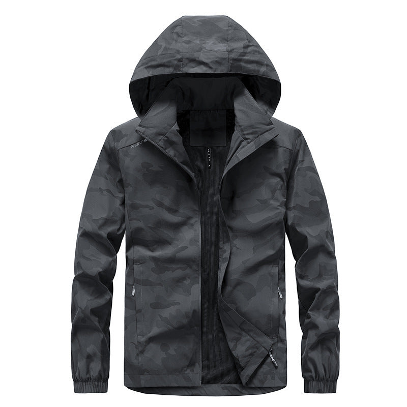 Herren Ultraleichter Softshell-Hoodie mit Tarnmuster, wasserabweisend und atmungsaktivem Meshfutter Nord Taschen