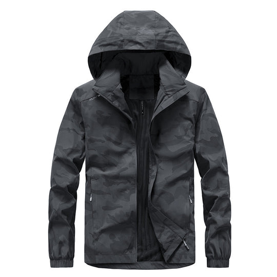 Herren Ultraleichter Softshell-Hoodie mit Tarnmuster, wasserabweisend und atmungsaktivem Meshfutter Nord Taschen