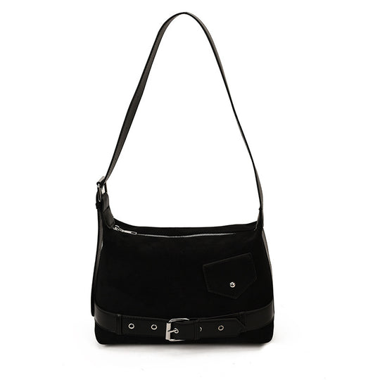 Damen Hobo-Tasche mit eleganten Velourslederelementen und praktischem Kordelzug Nord Taschen