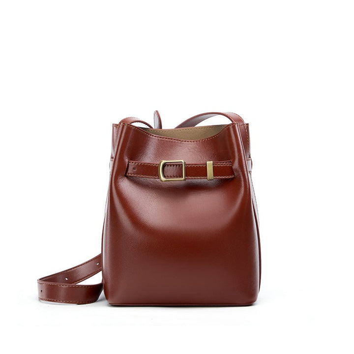 Damen praktische Ledertasche im minimalistischen Stil Nord Taschen