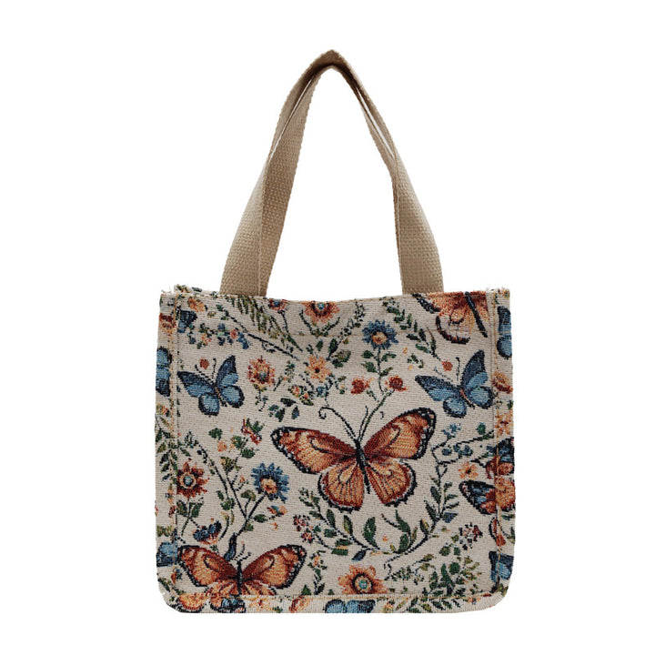 Damen Jute-Shopper mit buntem Schmetterlingsmotiv Nord Taschen