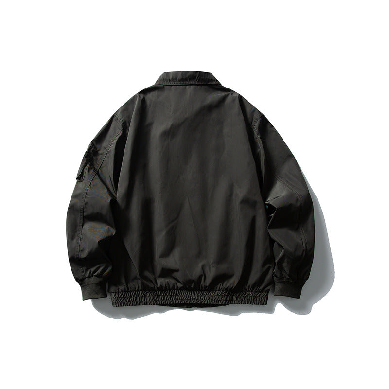 Herren Leichte Utility-Blousonjacke mit Reißverschluss, Ärmeltasche und elastischem Saum Nord Taschen