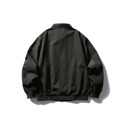 Herren Leichte Utility-Blousonjacke mit Reißverschluss, Ärmeltasche und elastischem Saum Nord Taschen