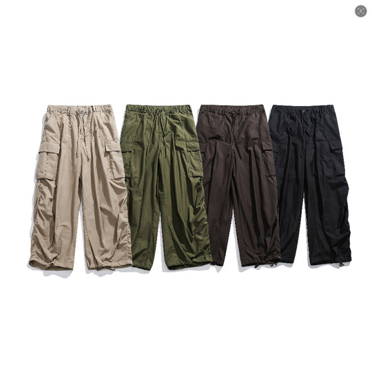 Damen Weite Cargo‑Culotte mit elastischem Tunnelzugbund und Saumkordel Nord Taschen