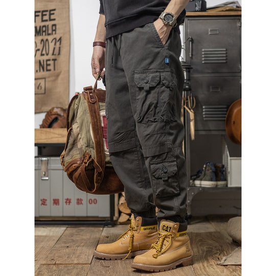 Herren Utility-Cargohose mit Kordelzug, elastischem Saum und Mehrfach-Taschen Nord Taschen