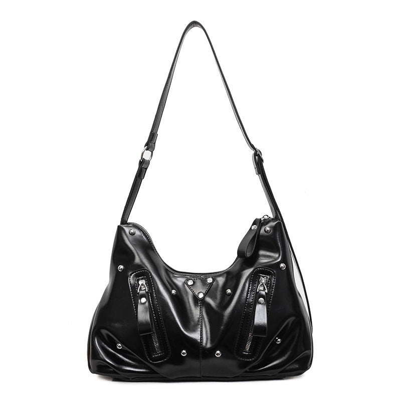Damen Hobo-Tasche mit markanten Reißverschlüssen Nord Taschen