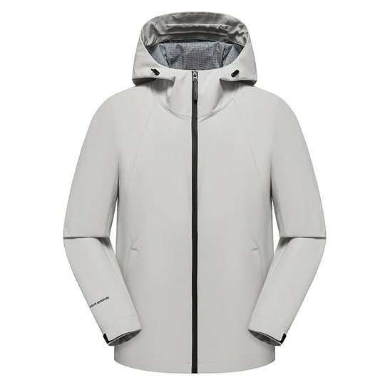 Herren dreilagige Softshell-Kapuzenjacke mit nahtversiegelter Wetterschutzmembran und ergonomischem Schnitt Nord Taschen