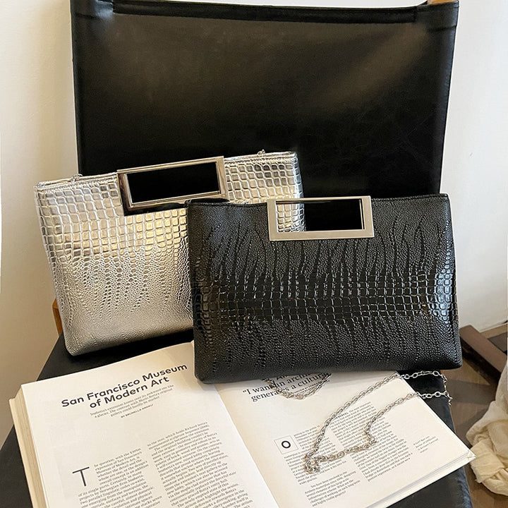 Damen elegante Clutch-Tasche im stilvollen Krokodil-Look Nord Taschen
