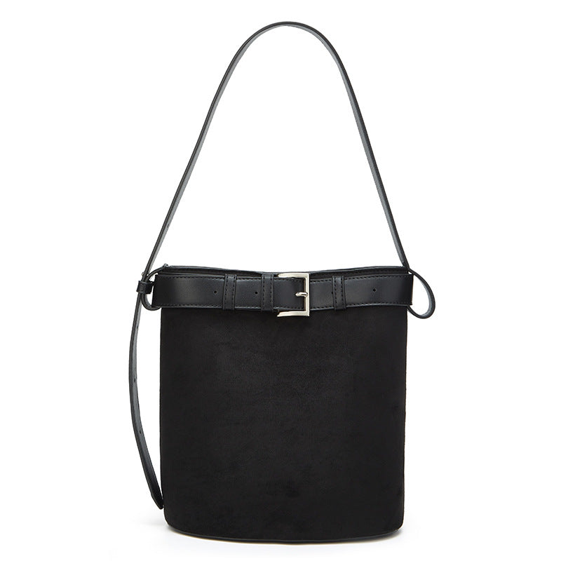 Damen Hobo-Tasche mit luxuriösem Wildleder und verstellbarem Gurt Nord Taschen