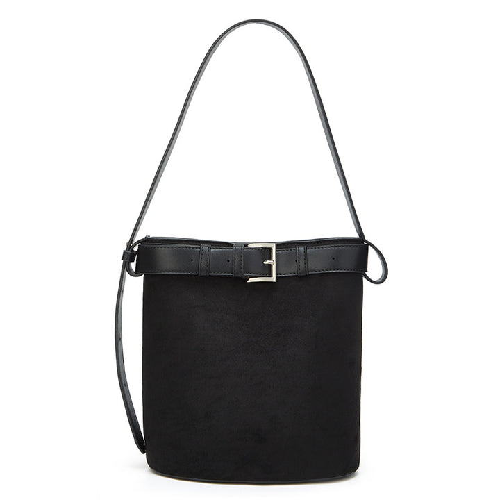 Damen Hobo-Tasche mit luxuriösem Wildleder und verstellbarem Gurt Nord Taschen
