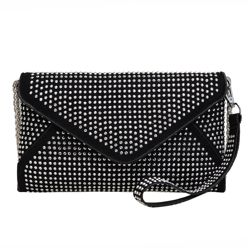 Damen Glamouröse Clutch-Tasche mit funkelnden Strassverzierungen Nord Taschen