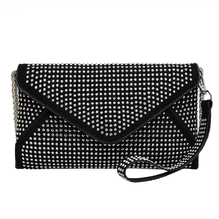 Damen Glamouröse Clutch-Tasche mit funkelnden Strassverzierungen Nord Taschen