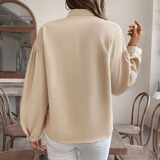 Damen Elegante Bluse mit dekorativen Mustern Nord Taschen