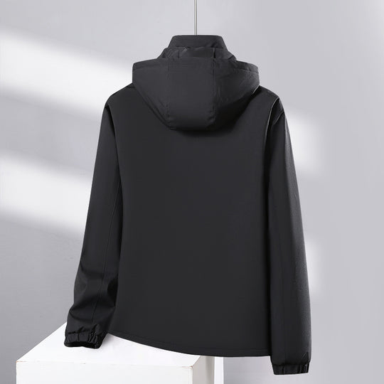 Herren Softshell-Allwetterjacke mit wasserdichter Membran, verstellbarer Kapuze und verdeckten Reißverschlüssen Nord Taschen