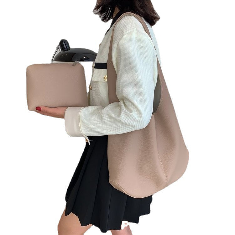 Damen Hobo-Tasche aus hochwertigem Leder mit kapuzierter Form Nord Taschen