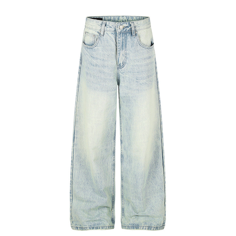 Damen Hochgeschnittene Weite Jeans im Palazzoschnitt mit weitem Bein und verwaschener Optik Nord Taschen