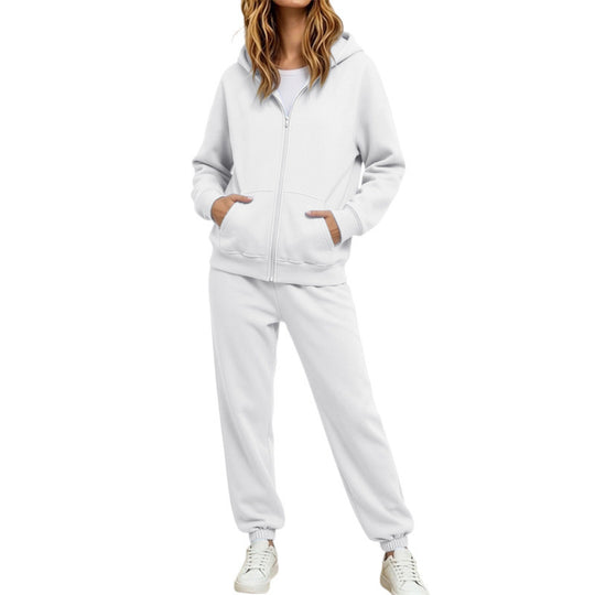 Damen Komfortabler Kapuzenpullover und Jogginghose Set Nord Taschen