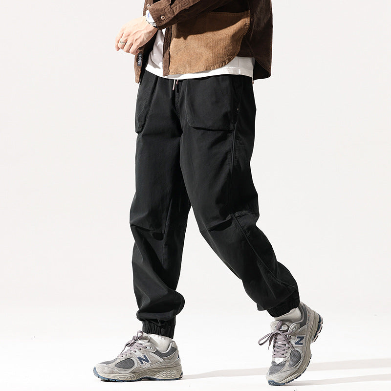Herren Cargo-Jogginghose im Utility-Streetstyle mit Elastikbund, Tunnelzug und verstärkten Kniepaneelen Nord Taschen