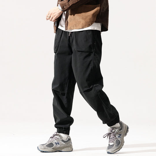 Herren Cargo-Jogginghose im Utility-Streetstyle mit Elastikbund, Tunnelzug und verstärkten Kniepaneelen Nord Taschen