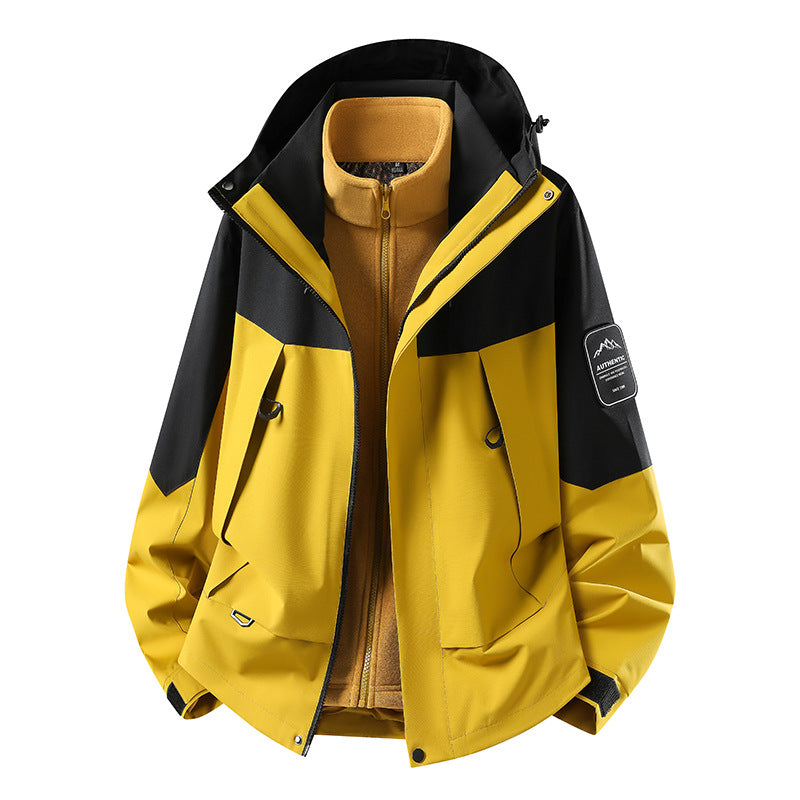 Unisex wasserfeste zweilagige Softshell-Regenjacke mit herausnehmbarem Fleecefutter und Kapuze Nord Taschen