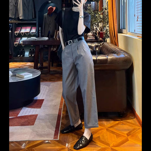 Damen Culotte-Anzughose mit Bundfalten und Umschlag Nord Taschen