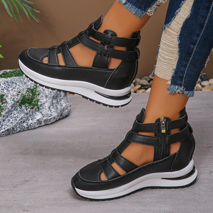 Damen sportive Sneaker-Sandalen mit atmungsaktiven Riemen und rutschfester Sohle