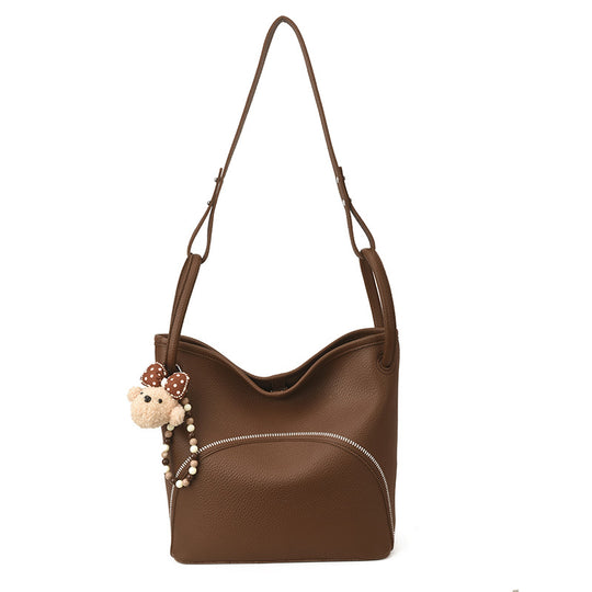 Damen Shopper Tasche mit stilvollem Design und niedlichem Anhänger Nord Taschen
