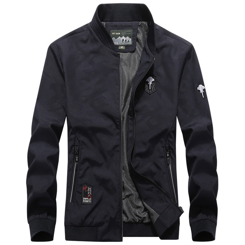 Herren Leichter Bomberblouson mit Mesh‑Futter, Reißverschlusstaschen und Stehkragen Nord Taschen
