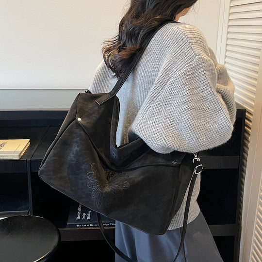 Damen Hobo-Tasche aus hochwertigem Kunstleder mit floralem Design Nord Taschen