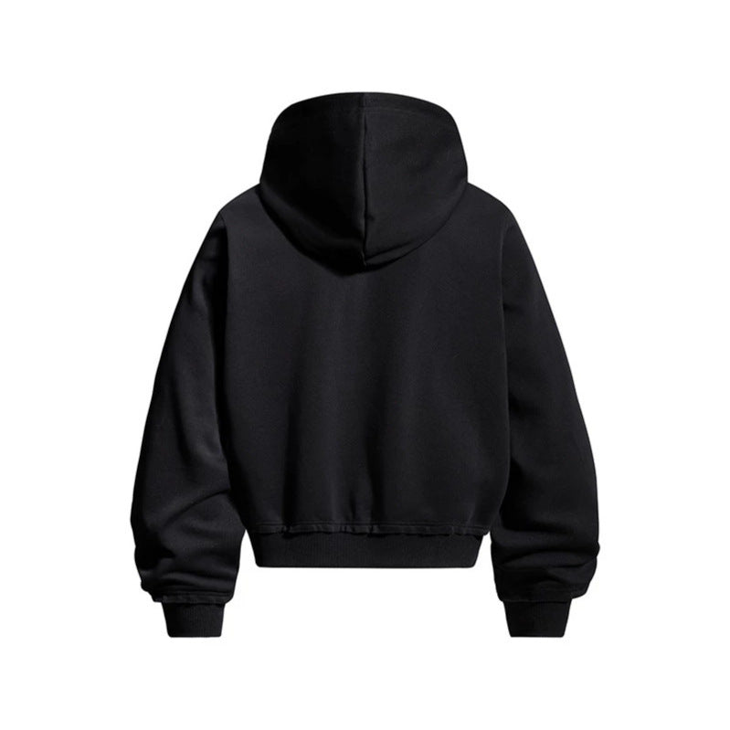 Damen Kapuzen-Sweatjacke mit dekorischer Frogging-Stickerei und durchgehendem Reißverschluss Nord Taschen