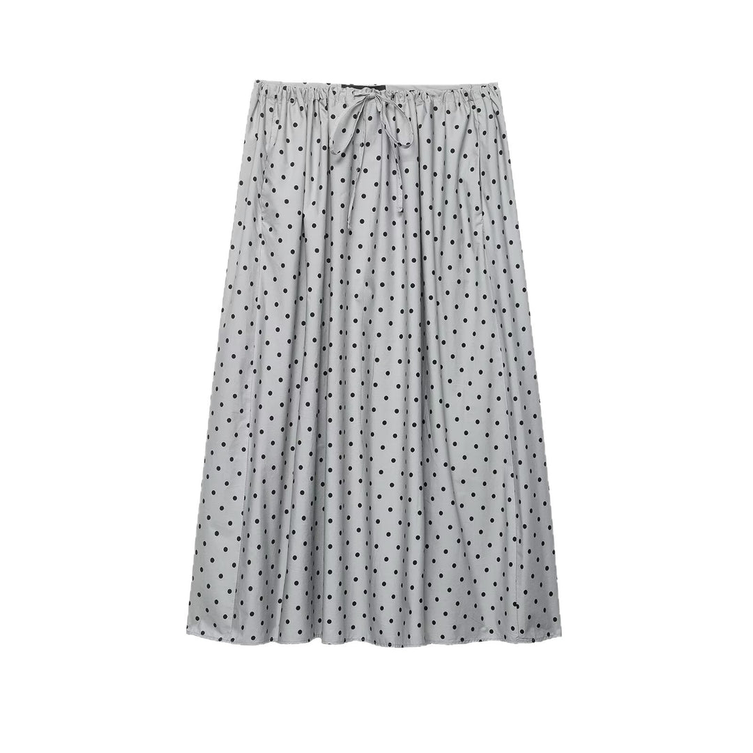 Damen Midirock mit elastischem Bund, Plissee‑Optik und Polka‑Dot‑Muster Nord Taschen