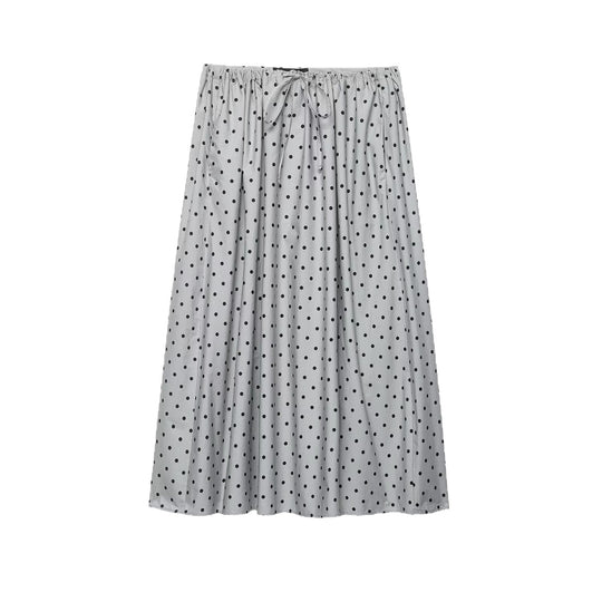 Damen Midirock mit elastischem Bund, Plissee‑Optik und Polka‑Dot‑Muster Nord Taschen