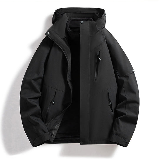 Damen Wasserdichte Outdoor-Jacke mit verstellbarer Kapuze Nord Taschen