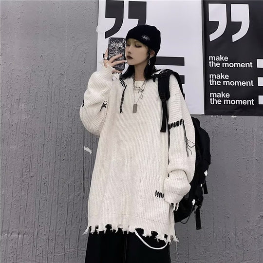 Unisex Oversized Strickpullover mit einzigartigem Design Nord Taschen