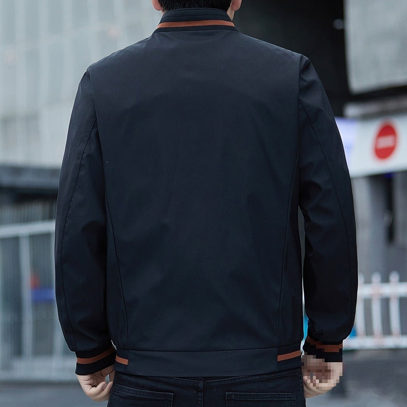 Herren Leichte Urban-Bomberjacke aus Softshell mit Stehkragen, Reißverschlusstaschen & kontrastierten Bündchen Nord Taschen