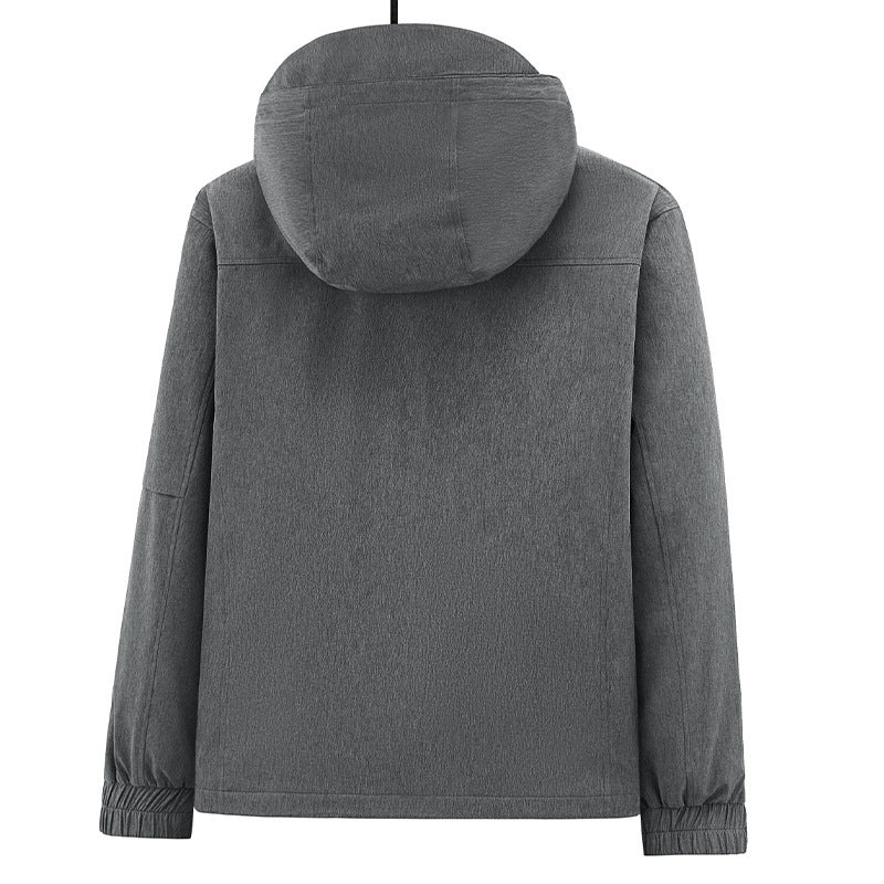 Herren Atmungsaktive Softshell-Outdoorjacke mit Kapuze, verschweißten Reißnähten und Ärmel-Tasche Nord Taschen