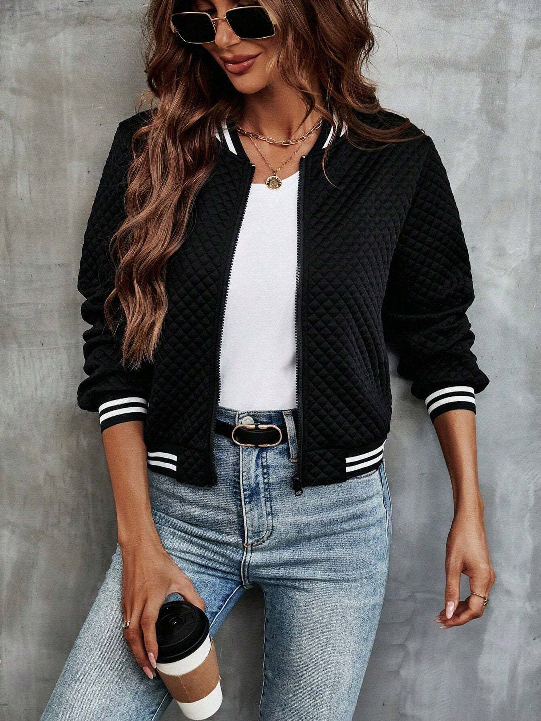 Damen Sportliche Steppjacke Nord Taschen