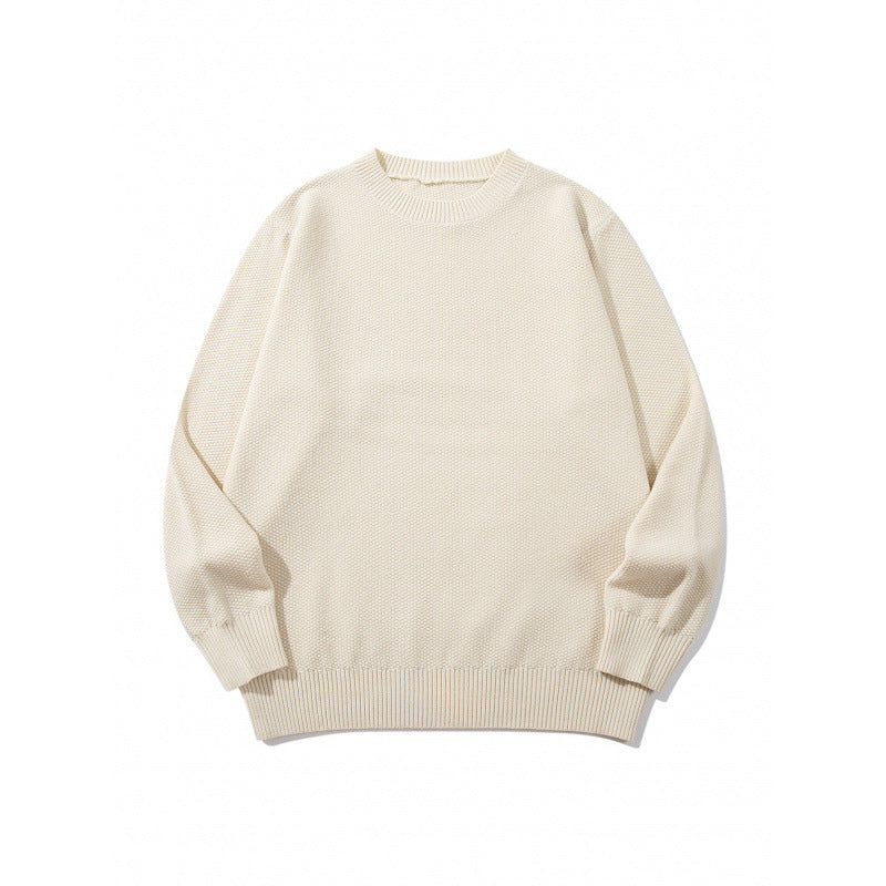 Unisex Boxy-Feinstrick-Pullover mit Waffelstruktur und geripptem Saum Nord Taschen