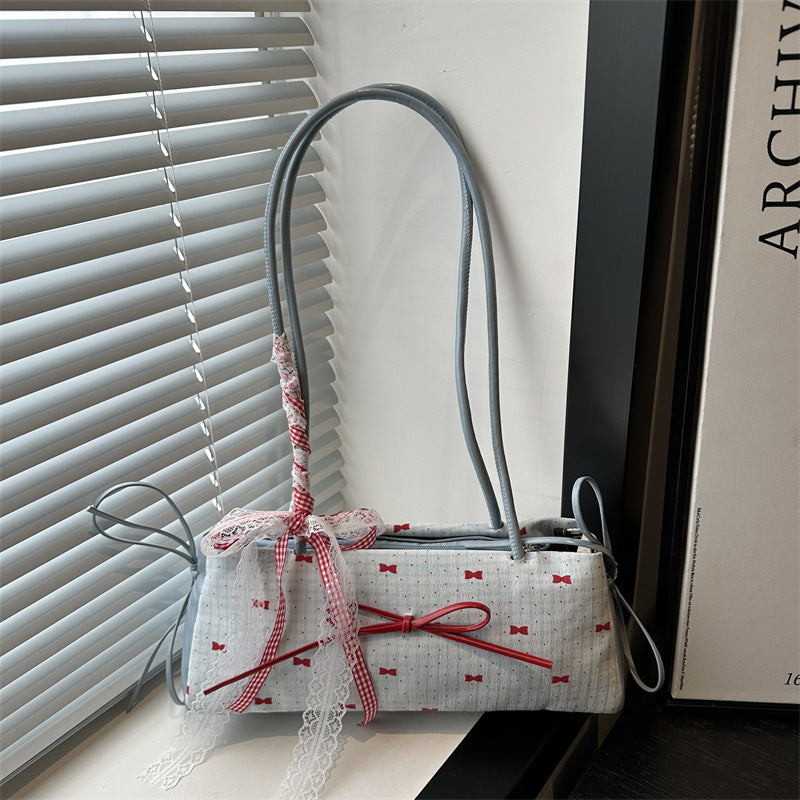 Damen verspielte Umhängetasche mit Schnürdetails Nord Taschen