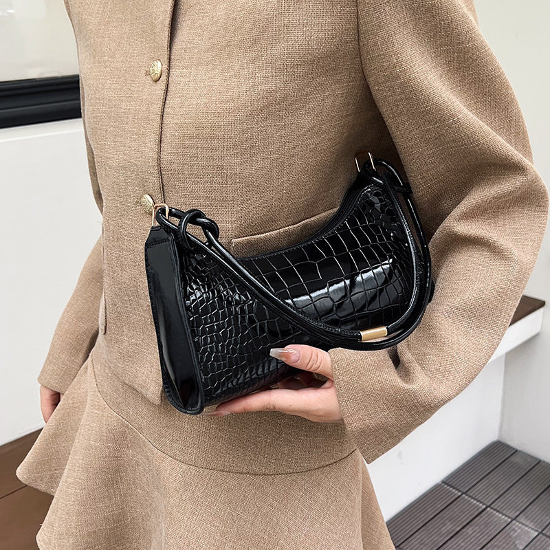 Damen elegante Handtasche mit kroko-ähnlicher Textur Nord Taschen