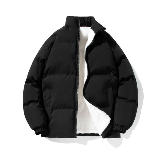 Herren Thermo‑Steppjacke mit Sherpa‑Fleece‑Innenfutter, Stehkragen und verdecktem Reißverschluss Nord Taschen
